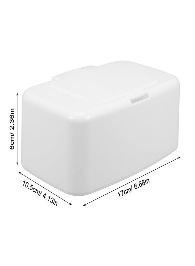JOINPAYA Diaper Wipe Holder: Baby Wipes Dispenser with Push-Button Lid Wipe Container Storage for Car Wet Tissue Case Makeup Remover Wipes Car Wipes Cosmetic PP Carrying Bag Travel White - Image 2